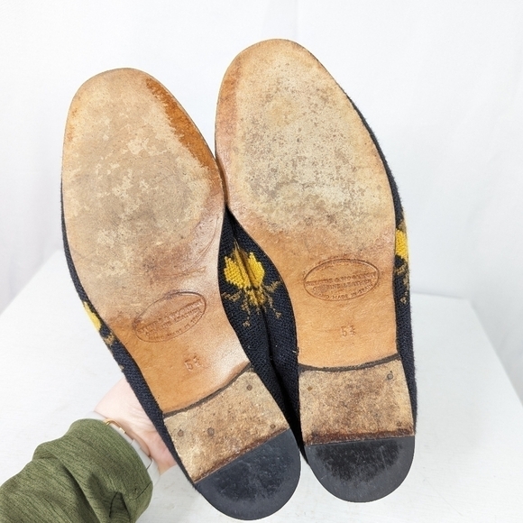 Stubbs & Wootton Needlepoint Bees Loafers Size 5.5 - Picture 6 of 7